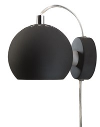 Frandsen Lightning - Ball væglampe magnetisk, matsort - 12 cm.
